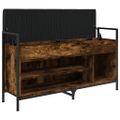 vidaXL Lavička na topánky dymový dub 105,5x32x57,5 cm kompozitné drevo