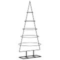 vidaXL Kovový vianočný dekoratívny stromček čierny 125 cm