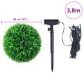 vidaXL Umelé buxusové gule s LED svetlami, 2 ks, zelená, 38 cm