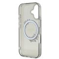 Puzdro Guess pre iPhone 16 6,1" GUHMP16SHFWFCK IML Flowers Wreath čierne MagSafe
