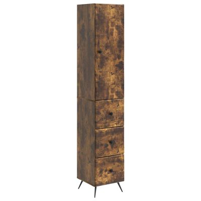 vidaXL Sada skríň 2 pcs Dymový dub 34,5 x 34,5 x 90 cm