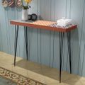 vidaXL Prístavný stolík, 90x30x71,5 cm, hnedý