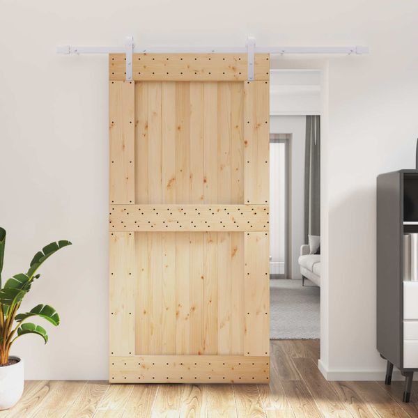 vidaXL Posuvné dvere Prírodná a biela 100 x 210 cm
