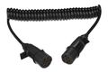 Propojovací spirálový kábel 7pin typ N TRAILER CABLE 11, plastová zástrčka, 24V, 3,5 m SIXTOL