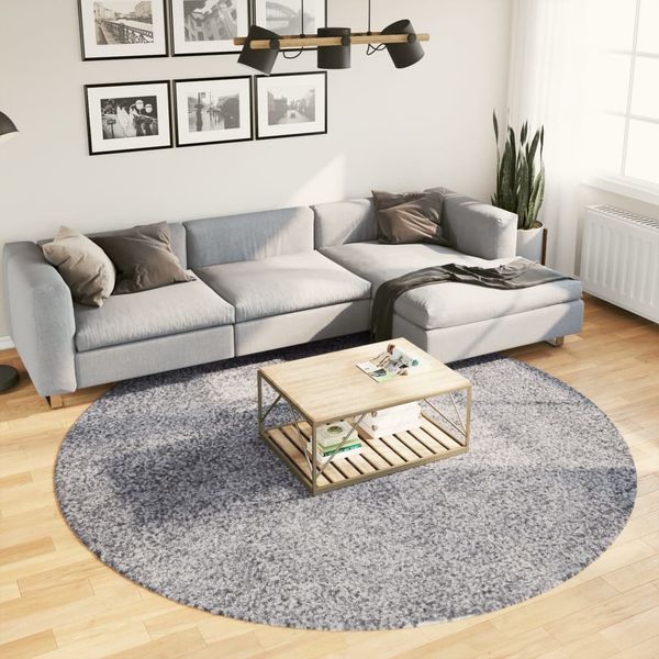 vidaXL Shaggy koberec PAMPLONA, vysoký vlas, moderný, modrý Ø 240 cm