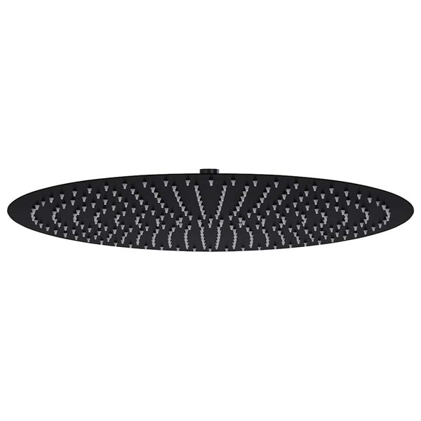 vidaXL Dažďová sprchová hlavica, oceľ 50 cm, okrúhla, čierna