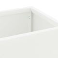 vidaXL Stojan na dáždniky s úložiskom Biela 15,5 x 15,5 x 49 cm Oceľ
