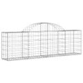 vidaXL Oblúkový gabionový kôš 25 ks 200x30x60/80 cm pozinkované železo