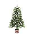 vidaXL Vianočný stromček s 150 LED-i so stojanom Zelená 90 cm PE