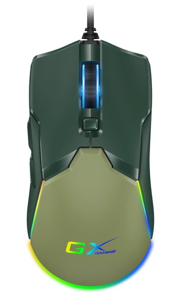 GENIUS GX GAMING Scorpion M700 Army Green/ drátová/ RGB podsvícení/ 800-7200 dpi/ USB/ 6tlačítek/ zelená Myš, herní, drátová, optická, 800–7200DPI, 6 tlacítek, RGB podsvícení, USB, zelená