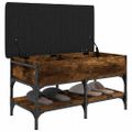 vidaXL Lavička na topánky dymový dub 82x42x45 cm kompozitné drevo