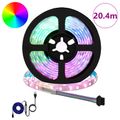 vidaXL LED pás 12 ks Čierna a priehľadná Meď a plast