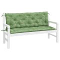 vidaXL Podložky na záhradnú lavičku 2 ks vzor listov 150x50x7 cm látka