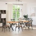 vidaXL Nohy k jedálenskému stolu v tvare X, 2 ks, čierne, 90 x (72-73) cm, oceľové