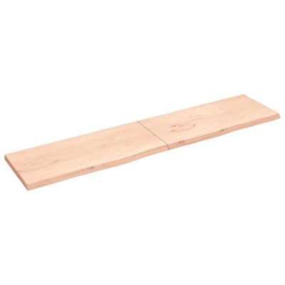 vidaXL Stolová doska 220x50x(2-4) cm, neošetrený dubový masív