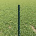 vidaXL Hexagonálny plot s stĺpom 50 x 0,4 m PVC potiahnutá oceľ Zelená