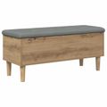 vidaXL Úložná lavička s vankúšom Dub artisan 102 x 42 x 46 cm