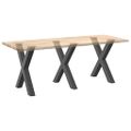 vidaXL Nohy k jedálenskému stolu v tvare X, 3 ks, antracitové, 70 x (72-73) cm, oceľ