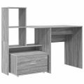 vidaXL Stôl Sivý Sonoma Kompozitné drevo 131,5 x 50 x 106,5 cm