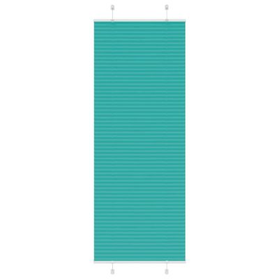 vidaXL Plisovaná roleta petrolejovo zelená 75x200 cm šírka látky 74,4 cm polyester