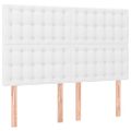 vidaXL Boxspring posteľ s matracom a LED biela 140x200 cm umelá koža