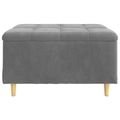 vidaXL Ottoman s Úložným Priestorom Tmavo šedá 80 x 80 x 45 cm Zamat