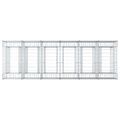 vidaXL Gabiónová vyvýšená posteľ 3 ks 300 x 100 x 100 cm Strieborná
