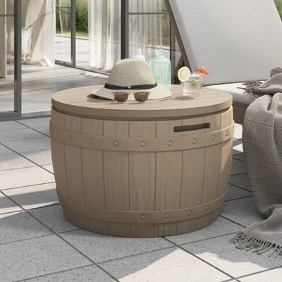 vidaXL 3-v-1 záhradný úložný box bledohnedý polypropylén