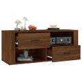 vidaXL TV skrinka hnedý dub 100x35x40 cm spracované drevo