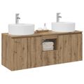 vidaXL Set kabinetov do kúpeľne 3 ks Dub artisan 49,5 x 44,5 x 65 cm