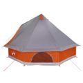 vidaXL Tipi stan 8-miestny Šedá a oranžová taft