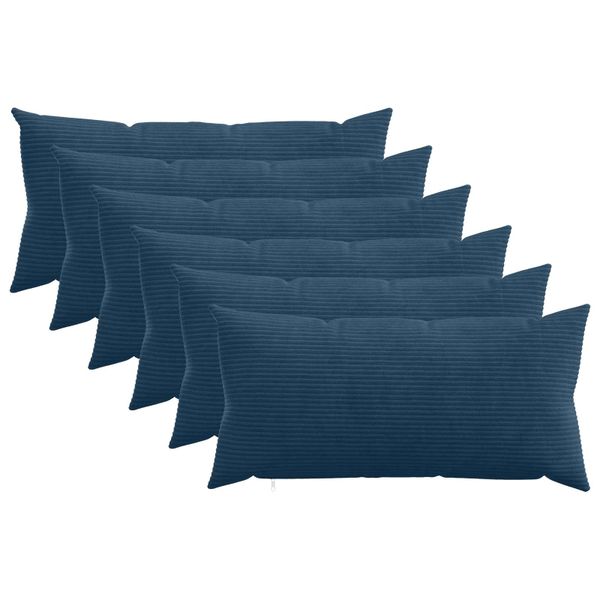 vidaXL Poťah na podložku 6 pcs HEERLEN Námornícka modrá 40 x 70 cm