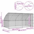 vidaXL Psí kennel 2 ks Strieborná 4 x 2 x 2 m Pozinkovaná oceľ
