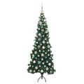 vidaXL Rohový umelý vianočný strom Zelená 180 cm PVC a kov