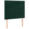 vidaXL Posteľný rám boxsping s matracom tmavozelený 100x200 cm zamat