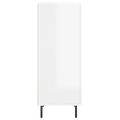 vidaXL Komoda lesklá biela 34,5x34x90 cm spracované drevo