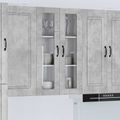 vidaXL Nástenný sklenený kabinet PORTO Betónová šedá 60 x 31 x 100 cm