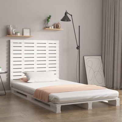 vidaXL Nástenné čelo postele biele 141x3x91,5 cm masívna borovica