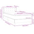vidaXL Posteľný rám boxsping s matracom ružový 100x210 cm zamat