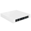 vidaXL Plávajúce nástenné police 4 ks, lesklé biele 23x23,5x3,8cm, MDF