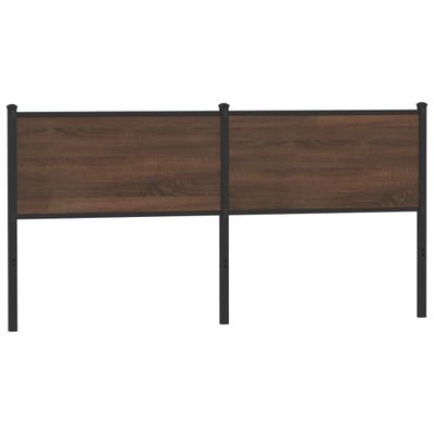 vidaXL Náhradné čelo postele, hnedý dub 160 cm, kompozitné drevo a oceľ