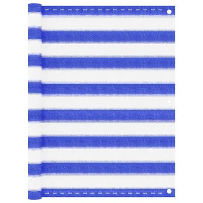 vidaXL Balkónová markíza modrá a biela 90x300 cm HDPE