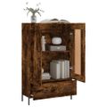 vidaXL Vysoká skrinka dymový dub 69,5x31x115 cm kompozitné drevo
