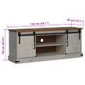 vidaXL TV skrinka HALDEN 2 posuvne dvere Biela 150x40x60 cm Masiv