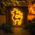 Neon Wood Frame LED DEER warm white FLNW01 Forever Light