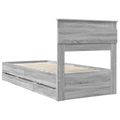 vidaXL Rám postele Sivý Sonoma 75 x 190 cm Inžinierske drevo