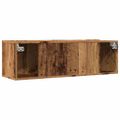 vidaXL TV skrinky nástenné 2 ks staré drevo 100x30x30 cm