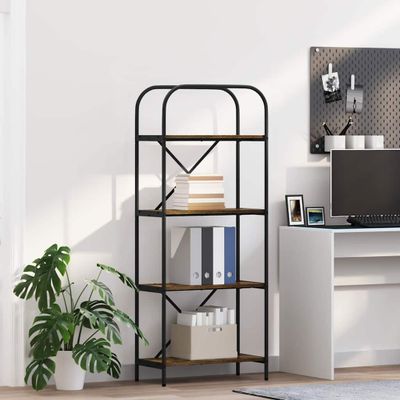 vidaXL Regál na knihy Dymová dub 60 x 30 x 146 cm Kompozitné drevo