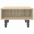 vidaXL Bočný stolík s kolieskami Sonoma dub 50,5 x 50 x 30 cm