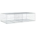 vidaXL Gabiónový kôš s krytom 200x100x50 cm pozinkované železo